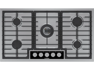 36" Bosch Benchmark 5 Burners Gas Cooktop in Stainless steel - NGMP659UC