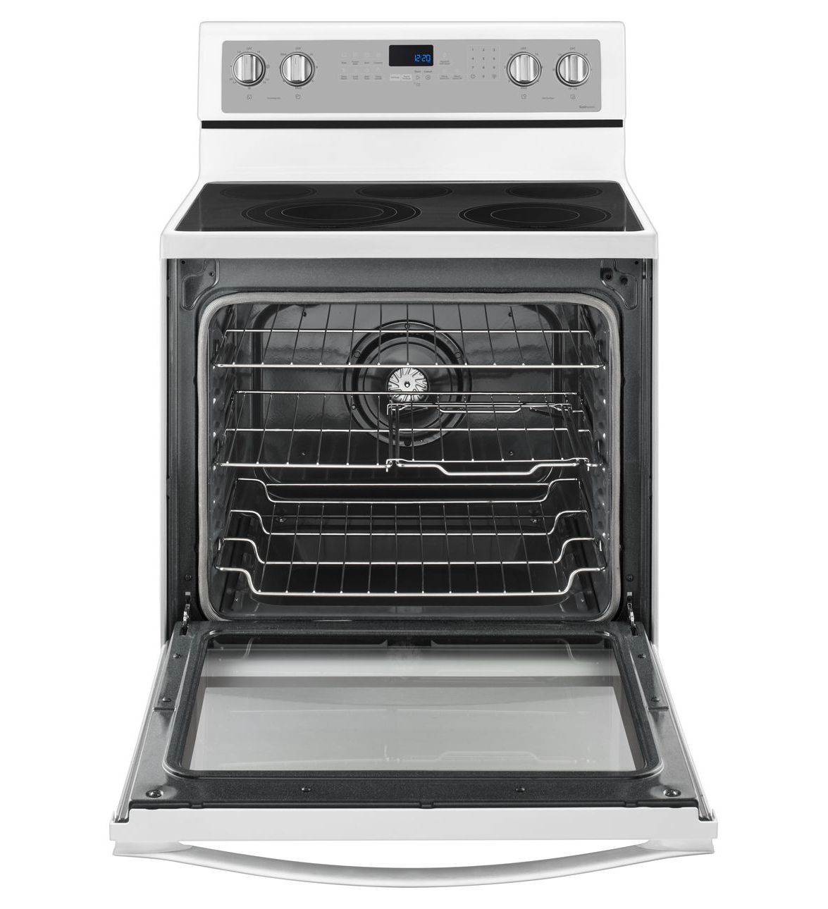 Whirlpool 30 in. 5.3 cu. ft. Oven Freestanding Electric Range with 4  Smoothtop Burners - White